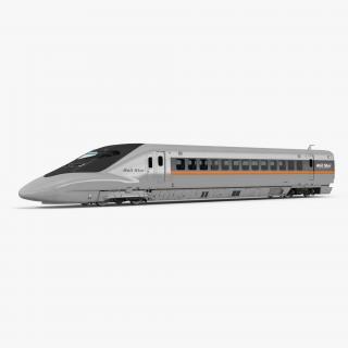3D Bullet Train Locomotive Rail Star model