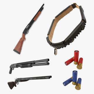 3D Shotguns 3D Models Collection 2