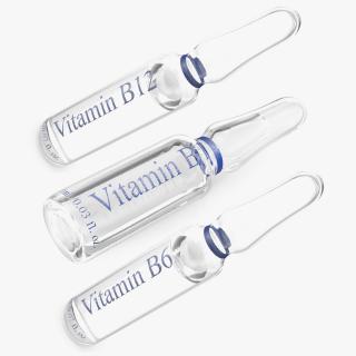 3D model Vitamin B Group Ampoules Collection