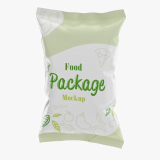 3D model Mockup Food Package Green