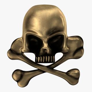 3D Skull and Bones Pirate Pin