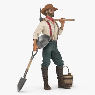 Gold Rush Prospector Standing 3D model