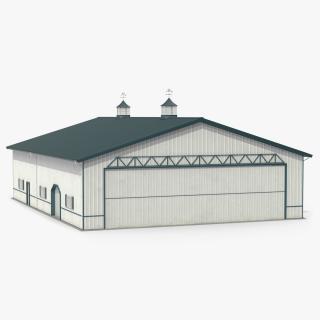 3D Compact Airplane Hangar model