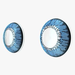3D Coloured Contact Lenses Blue model