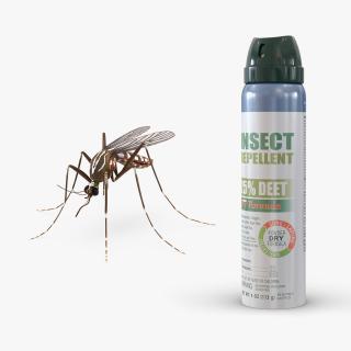 3D model Repellent Bottle and Mosquito Collection