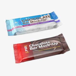 Mockup Chocolate Bars Collection 3D