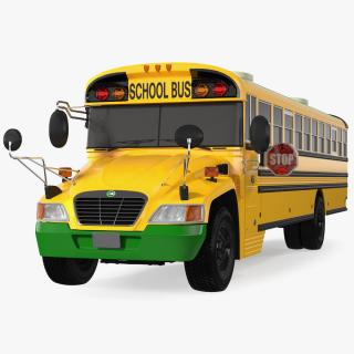 3D model Electric Blue Bird Vision School Bus Exterior Only