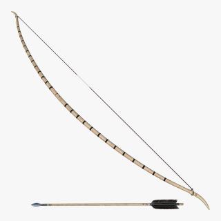 3D model Viking Bow and Arrow