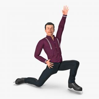 3D model Male Figure Skater Rigged