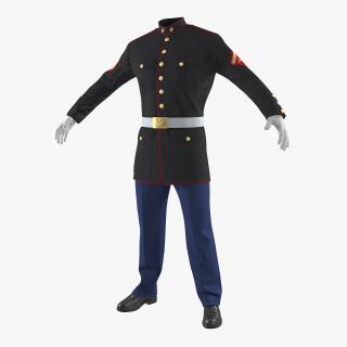 3D model USMC US Marine Officer Uniform