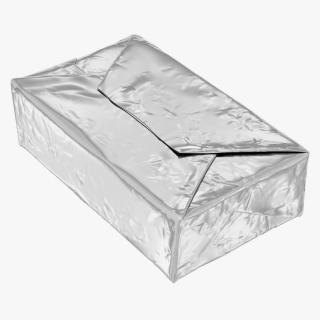 Butter Block in Metallic Foil 3D model