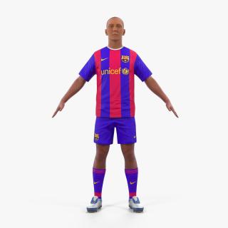 Soccer or Football Player Barcelona 2 3D