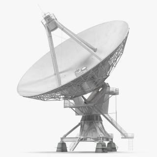 Big Satellite Antenna Rotate and Tilt Rigged 3D model