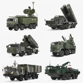 3D Russian Missile Systems Rigged Collection 3 model