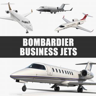 3D model Bombardier Business Jets Collection