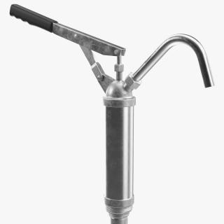 Lever Barrel Drum Hand Pump Rigged 3D model