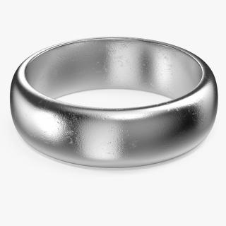 Silver Wedding Ring 3D model