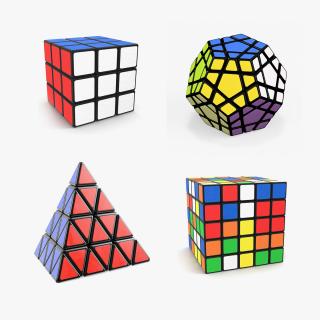 3D model Rubiks Cubes Collection 3