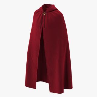 3D Unisex Red Cloak With Hood