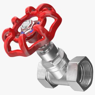 3D Globe Steam Stop Valve Steel model