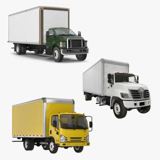 3D Box Trucks 3D Models Collection