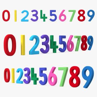 Paper Numbers Set 3D