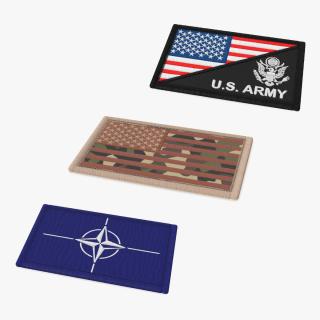 Flag Military Patches Collection 3D