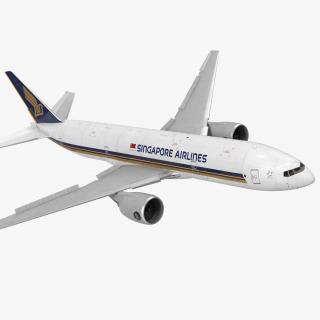 3D model Boeing 777-200 Singapore Airlines Rigged