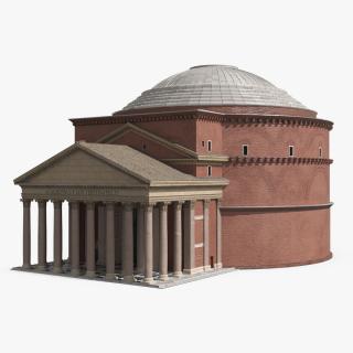 Classical Roman Pantheon Building New 3D