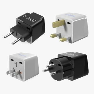 Electrical Plug Adapters Collection 2 3D