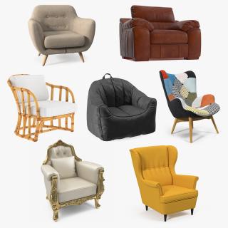 Armchairs Collection 5 3D