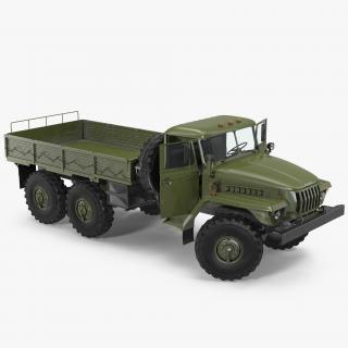 3D model Ural 4320 Soviet Cargo Truck Rigged