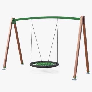 Nest Saucer Web Swing Green 3D