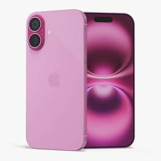 3D model Apple IPhone 16 Pink