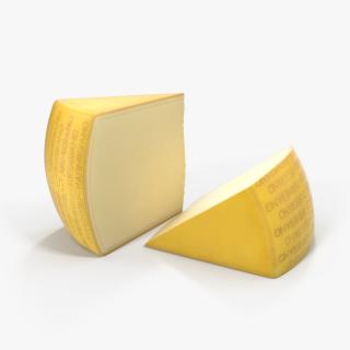 3D Parmesan Cheese Slice