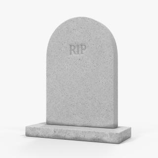 3D Granite Gravestone Headstone model