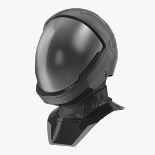 Sci Fi Astronaut Helmet Black 3D model