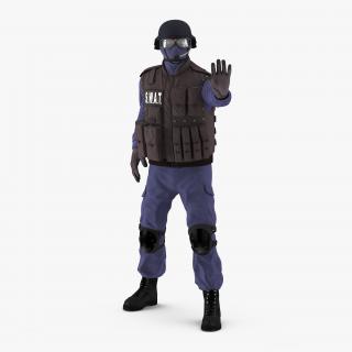 3D SWAT Policeman 2 Rigged model