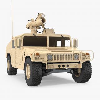 3D HMMWV TOW Missile Carrier M966 Desert Simple Interion model