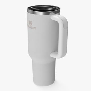 Stanley Quencher Travel Tumbler White Open 3D