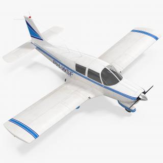 3D Civil Utility Aircraft Piper PA 28 Cherokee model