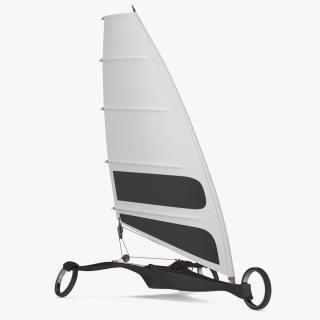 3D Land Sand Yacht Albatros Rigged