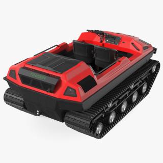 3D Tinger Multi Purpose Track Vehicle No Roof Red