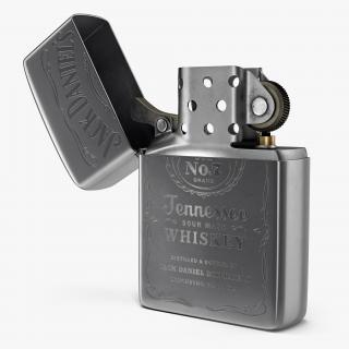 3D Zippo Jack Daniels Lighter Rigged model