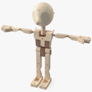 3D Raw Wooden Character Rigged for Cinema 4D