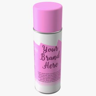 3D Aerosol Can Mockup Pink model