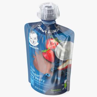 3D model Gerber Pouch Fruit and Yogurt Very Berry