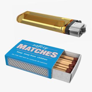 3D Matchbox and Lighter 3D Models Collection