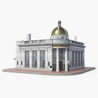 Old and Classic Bank Building 3D model