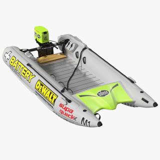 3D model Racing Boat Gemini Zapcat F1 with Engine Grey